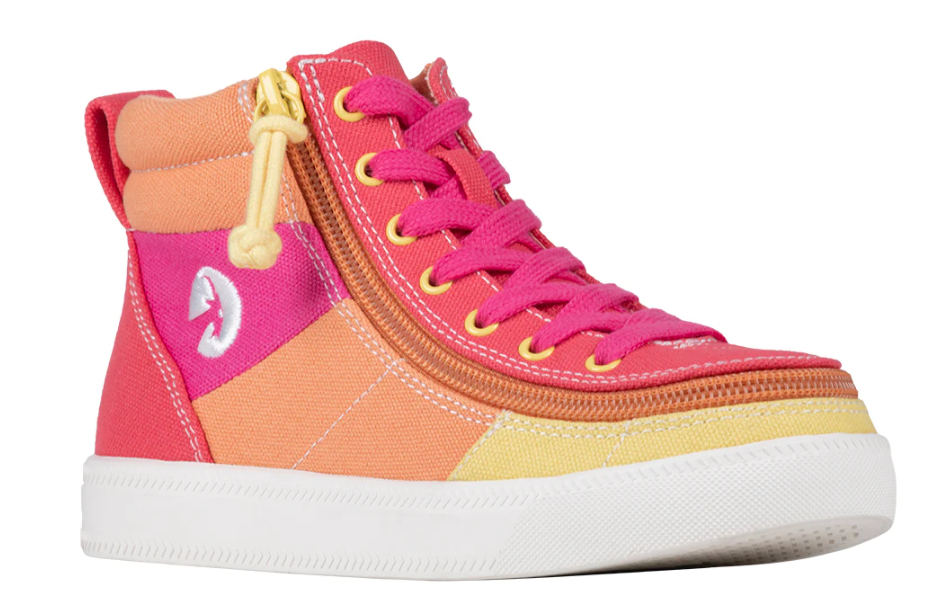 Billy High Top Shoe in Sunset Color with Side Zipper
